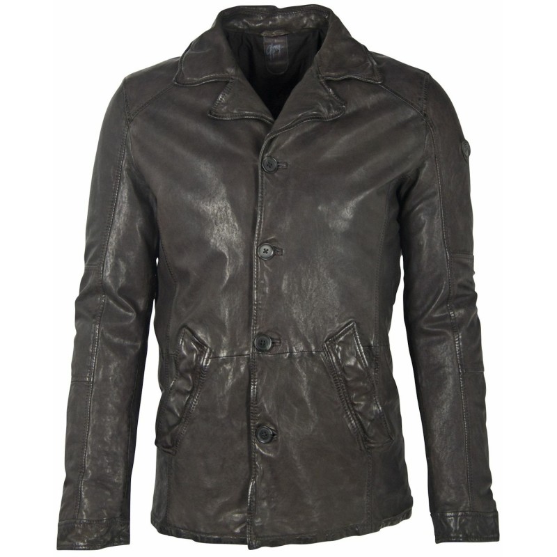 Geaca de Piele Barbati Gipsy Neagra GMCrimsum LATEOV W – IMBRACAMINTE