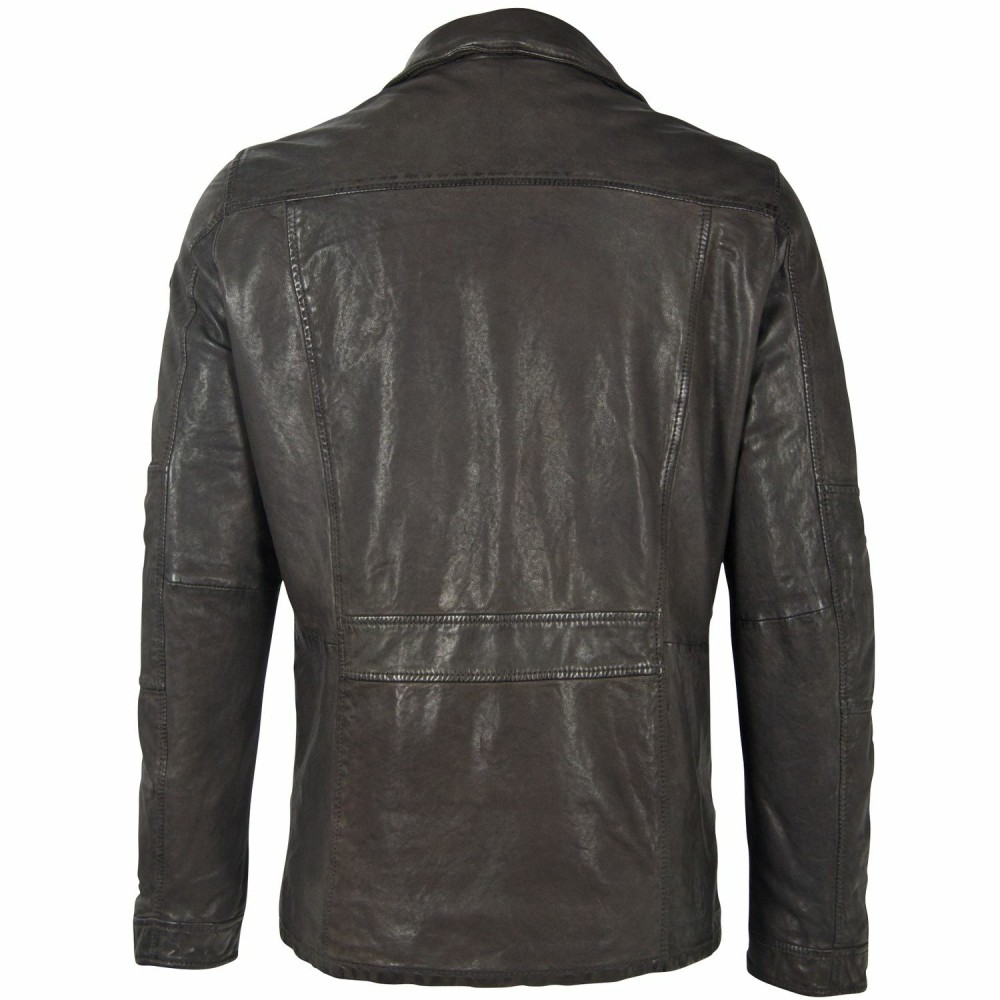 Geaca de Piele Barbati Gipsy Neagra GMCrimsum LATEOV W geci de piele - readytowear.ro