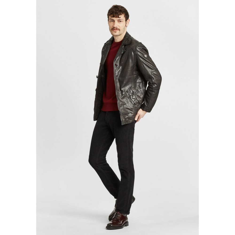 Geaca de Piele Barbati Gipsy Neagra GMCrimsum LATEOV W geci de piele - readytowear.ro