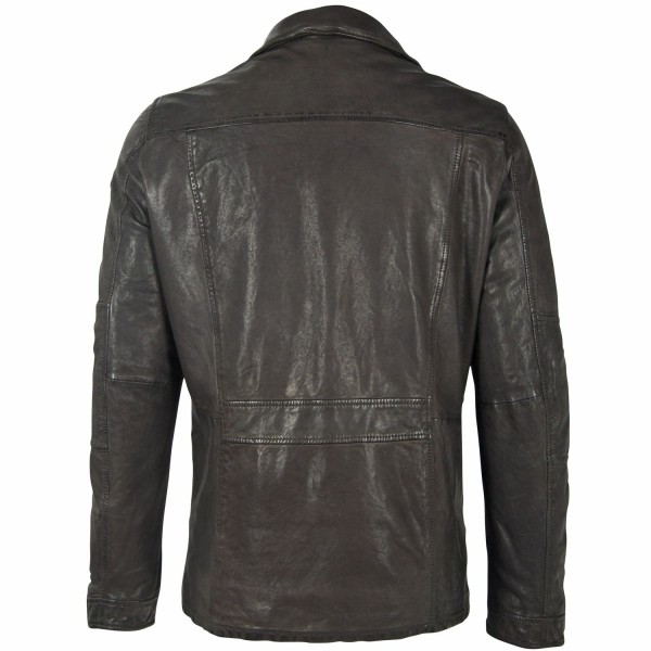 Geaca de Piele Barbati Gipsy Neagra GMCrimsum LATEOV W – IMBRACAMINTE — fotografia 2