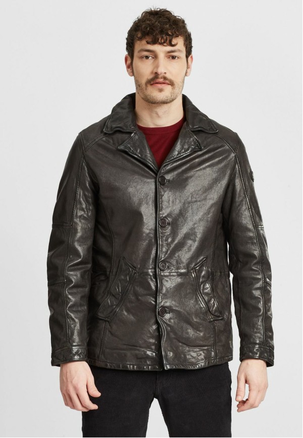 Geaca de Piele Barbati Gipsy Neagra GMCrimsum LATEOV W – IMBRACAMINTE — fotografia 4