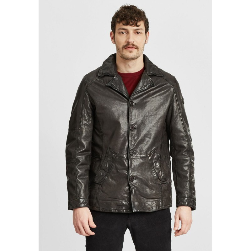 Geaca de Piele Barbati Gipsy Neagra GMCrimsum LATEOV W – IMBRACAMINTE