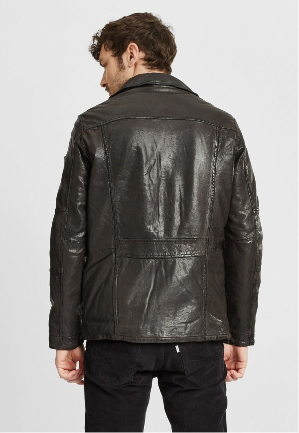 Geaca de Piele Barbati Gipsy Neagra GMCrimsum LATEOV W – IMBRACAMINTE — fotografia 5