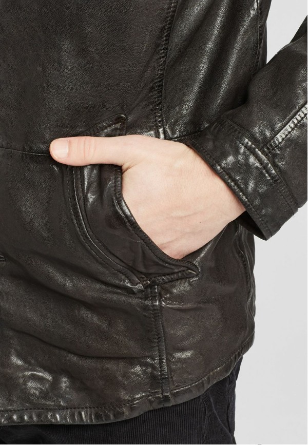 Geaca de Piele Barbati Gipsy Neagra GMCrimsum LATEOV W – IMBRACAMINTE — fotografia 7