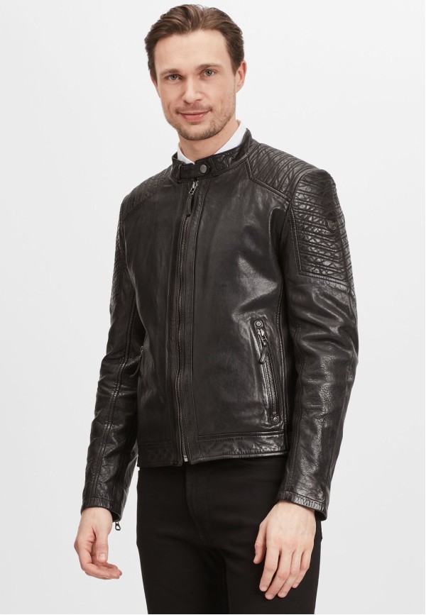 Geaca de Piele Barbati Gipsy Neagra GMDamion LAPIV – IMBRACAMINTE — fotografia 4