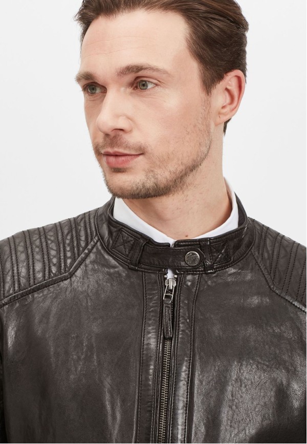 Geaca de Piele Barbati Gipsy Neagra GMDamion LAPIV – IMBRACAMINTE — fotografia 6