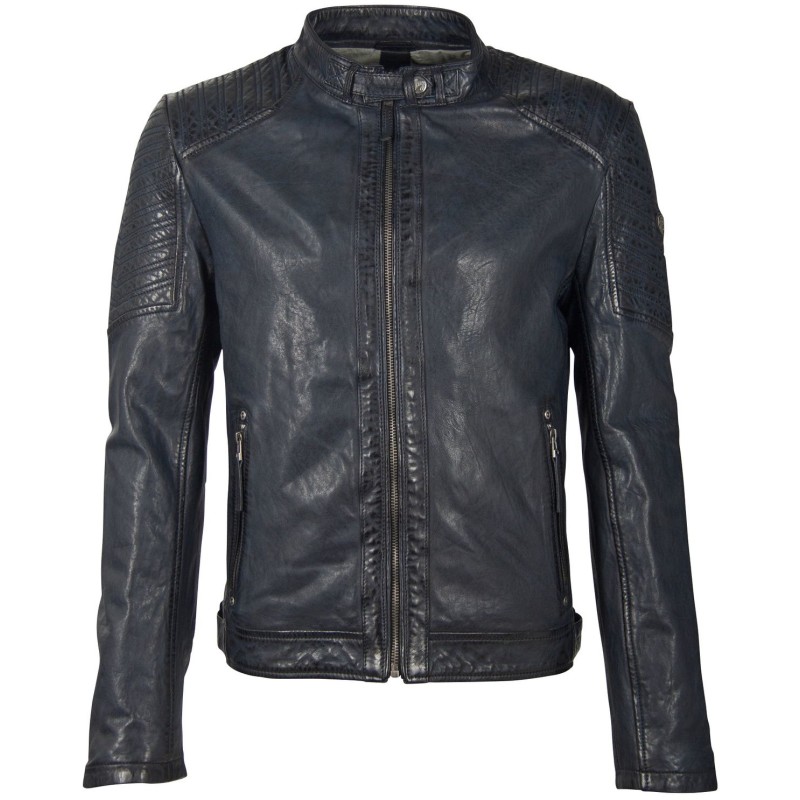 Geaca de Piele Naturala Barbati Gipsy Bleumarin GMDamion LAPIV – IMBRACAMINTE