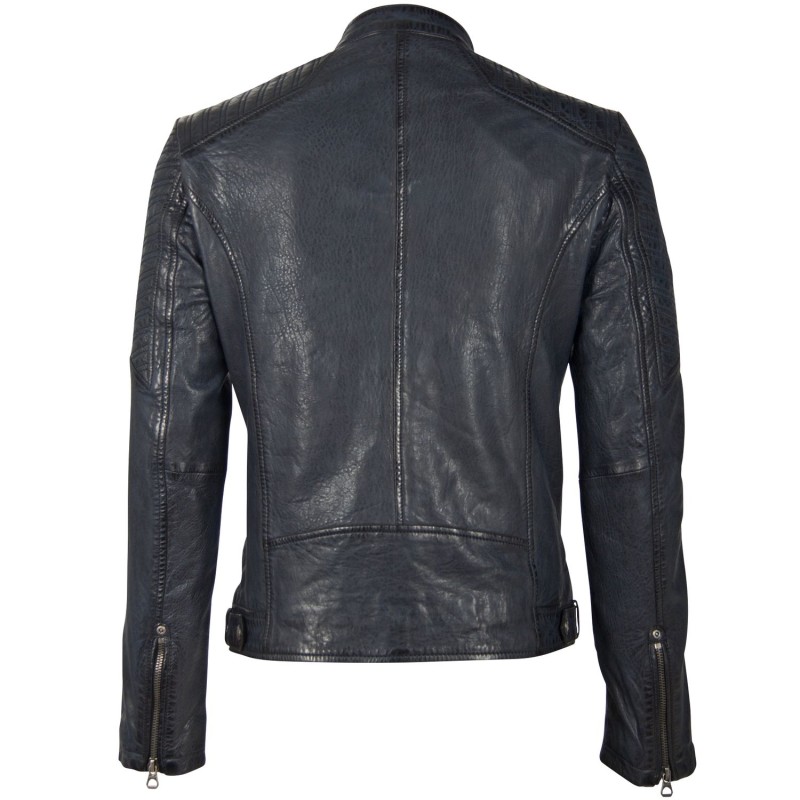 Geaca de Piele Naturala Barbati Gipsy Bleumarin GMDamion LAPIV – IMBRACAMINTE