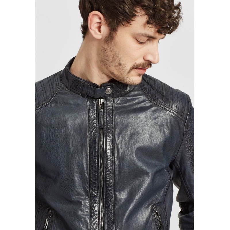 Geaca de Piele Naturala Barbati Gipsy Bleumarin GMDamion LAPIV – IMBRACAMINTE