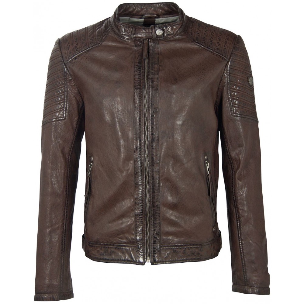 Geaca de Piele Naturala Barbati Gipsy Maro Inchis GMDamion LAPIV Geaca de Piele Naturala Barbati Gipsy Maro Inchis GMDamion LAPIV - readytowear.ro