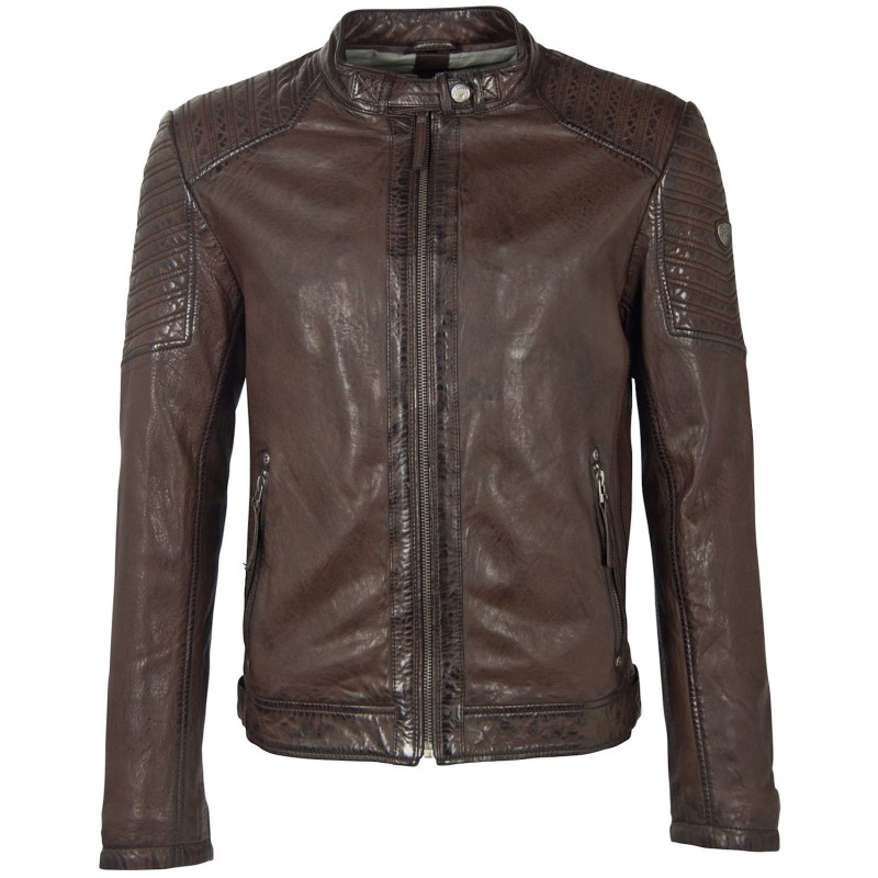 Geaca de Piele Naturala Barbati Gipsy Maro Inchis GMDamion LAPIV – IMBRACAMINTE