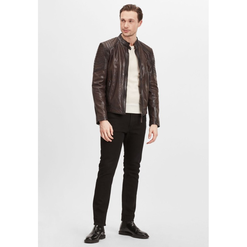 Geaca de Piele Naturala Barbati Gipsy Maro Inchis GMDamion LAPIV – IMBRACAMINTE