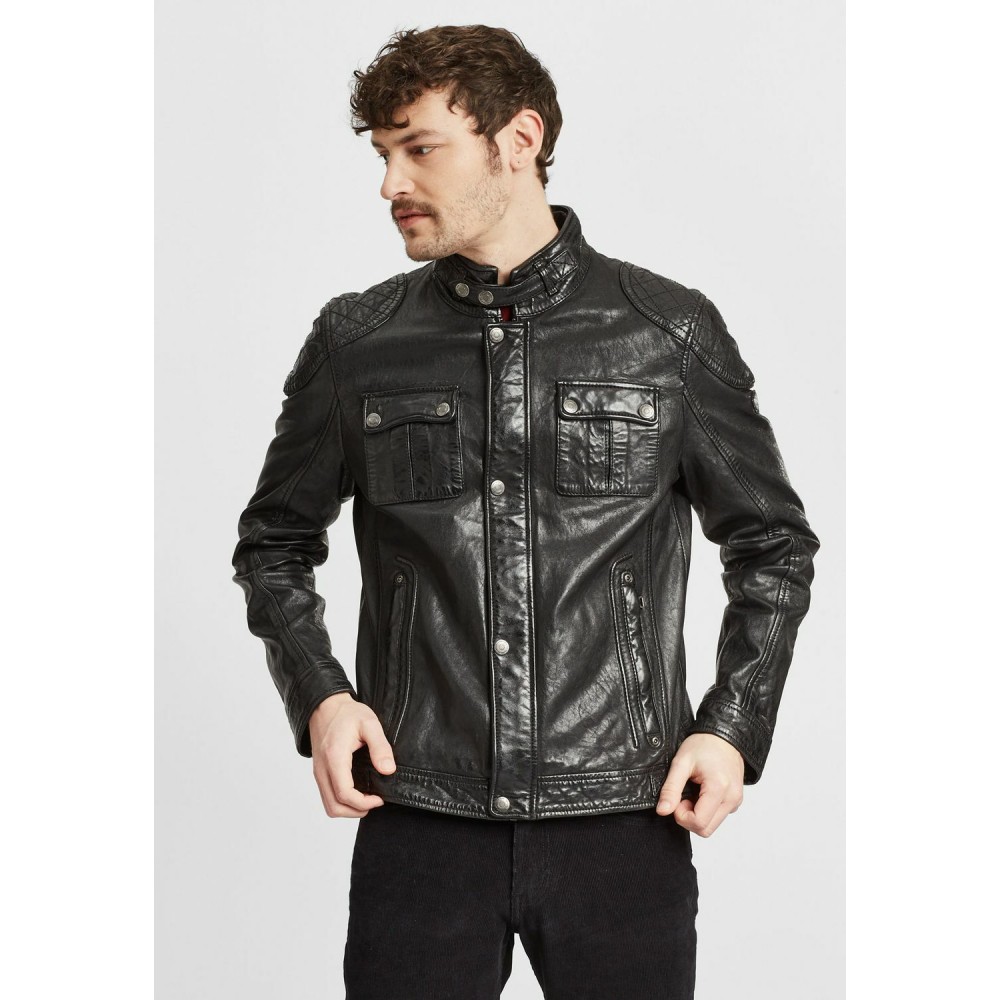 Geaca de Piele Barbati Gipsy Neagra GMDarric SF STUV Geaca de Piele Barbati Gipsy Neagra GMDarric SF STUV - readytowear.ro