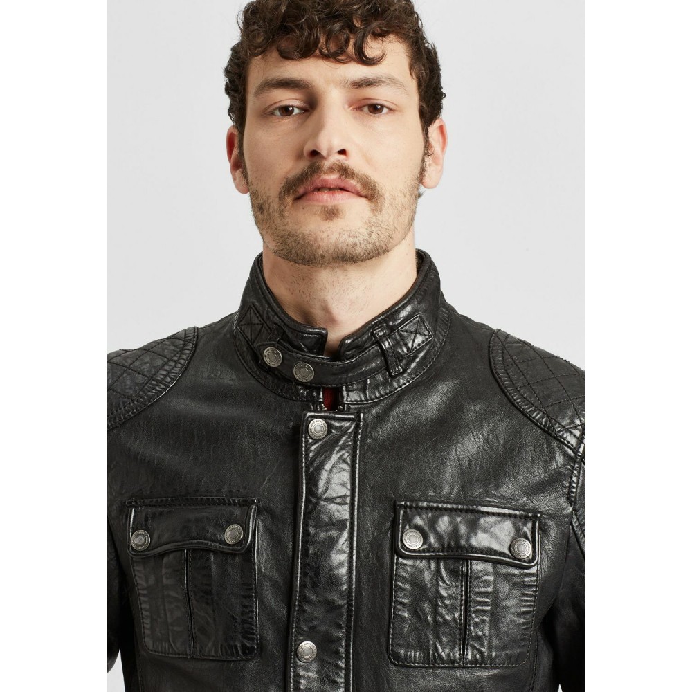 Geaca de Piele Barbati Gipsy Neagra GMDarric SF STUV Geaca de Piele Barbati Gipsy Neagra GMDarric SF STUV - readytowear.ro