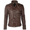 Geaca de Piele Naturala Barbati Gipsy Castanie GMDarric SF STUV Geaca de Piele Naturala Barbati Gipsy Castanie GMDarric SF STUV - readytowear