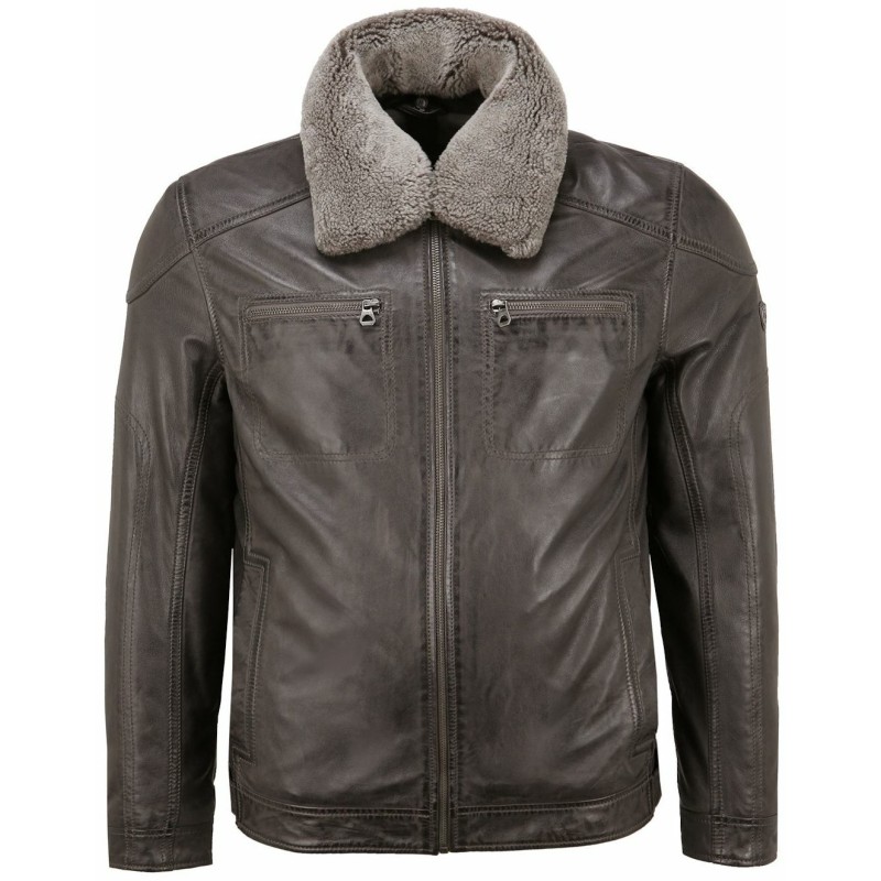 Geaca de Piele Barbati Gipsy Antracit GMDarron CF LACUV – IMBRACAMINTE Geaca de Piele Barbati Gipsy Antracit GMDarron CF LACUV – IMBRACAMINTE