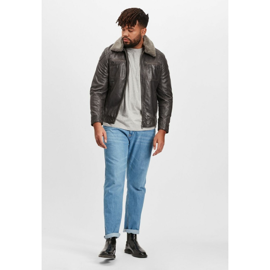 Geaca de Piele Barbati Gipsy Antracit GMDarron CF LACUV – IMBRACAMINTE