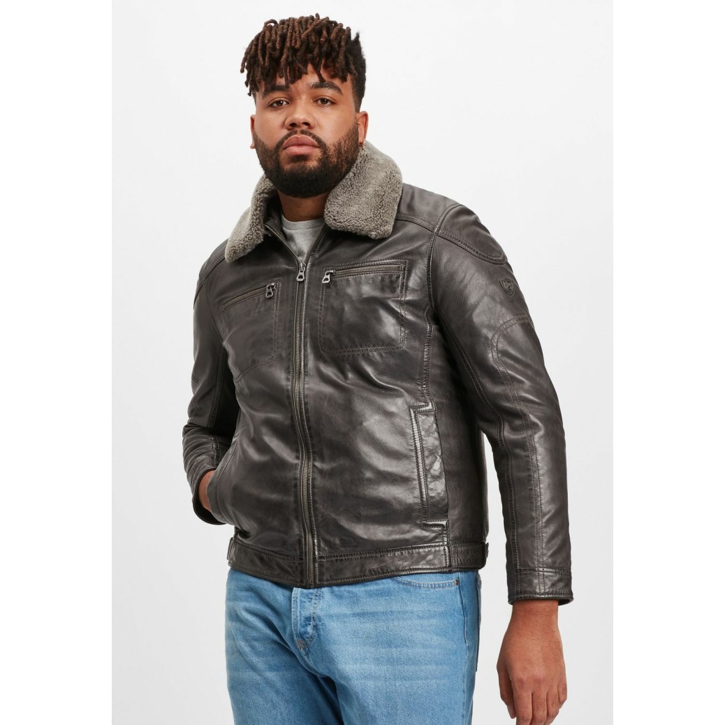 Geaca de Piele Barbati Gipsy Antracit GMDarron CF LACUV – IMBRACAMINTE