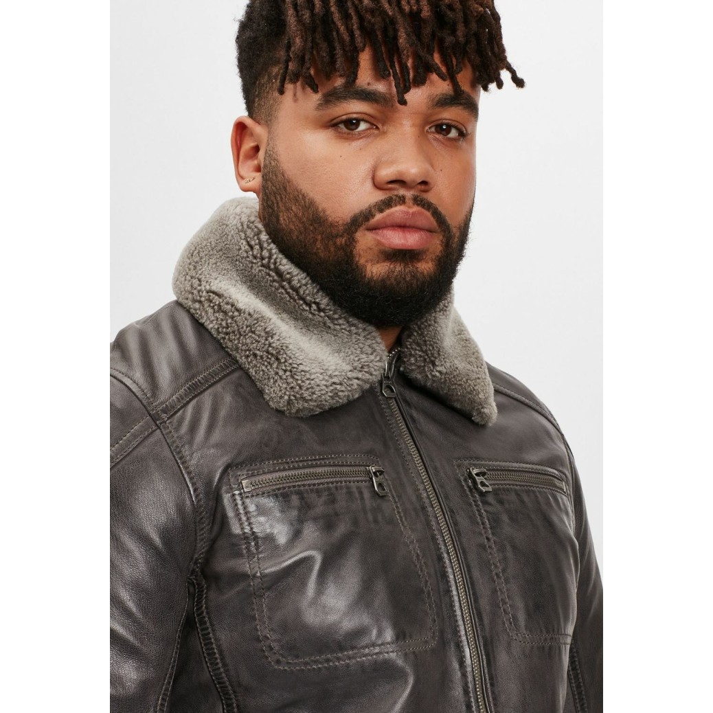 Geaca de Piele Barbati Gipsy Antracit GMDarron CF LACUV – IMBRACAMINTE