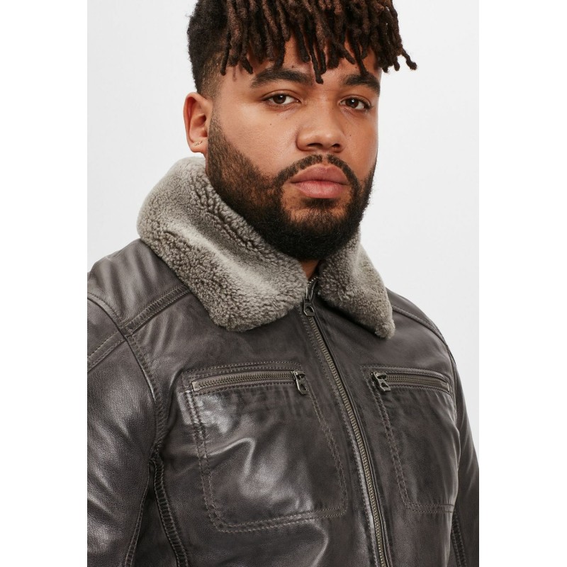 Geaca de Piele Barbati Gipsy Antracit GMDarron CF LACUV – IMBRACAMINTE Geaca de Piele Barbati Gipsy Antracit GMDarron CF LACUV – IMBRACAMINTE