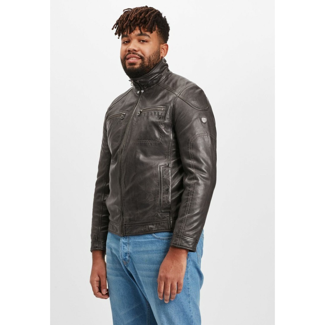 Geaca de Piele Barbati Gipsy Antracit GMDarron CF LACUV – IMBRACAMINTE