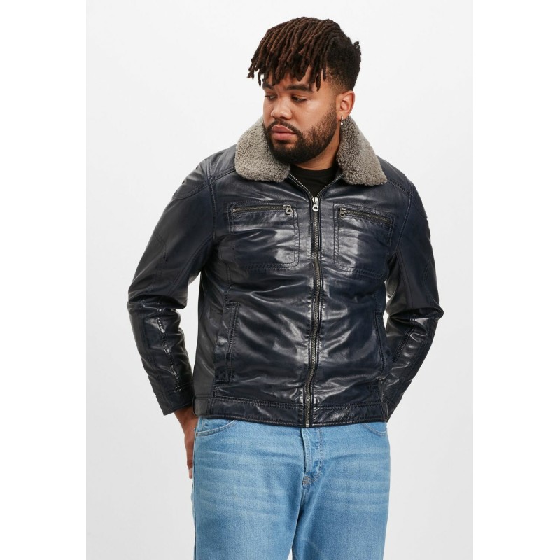 Geaca de Piele Barbati Gipsy Albastru Inchis GMDarron CF LACUV – IMBRACAMINTE Geaca de Piele Barbati Gipsy Albastru Inchis GMDarron CF LACUV – IMBRACAMINTE