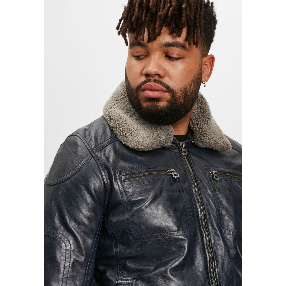 Geaca de Piele Barbati Gipsy Albastru Inchis GMDarron CF LACUV Geaca de Piele Barbati Gipsy Albastru Inchis GMDarron CF LACUV - readytowear.ro