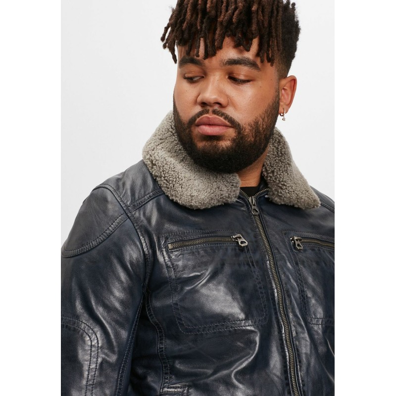 Geaca de Piele Barbati Gipsy Albastru Inchis GMDarron CF LACUV – IMBRACAMINTE Geaca de Piele Barbati Gipsy Albastru Inchis GMDarron CF LACUV – IMBRACAMINTE