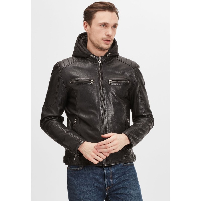 Geaca de Piele Barbati Gipsy Neagra GMDasdyn LVV – Black Friday