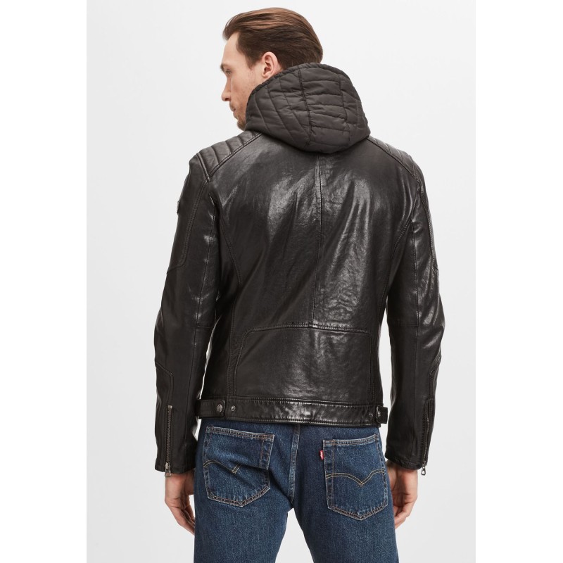 Geaca de Piele Barbati Gipsy Neagra GMDasdyn LVV – Black Friday