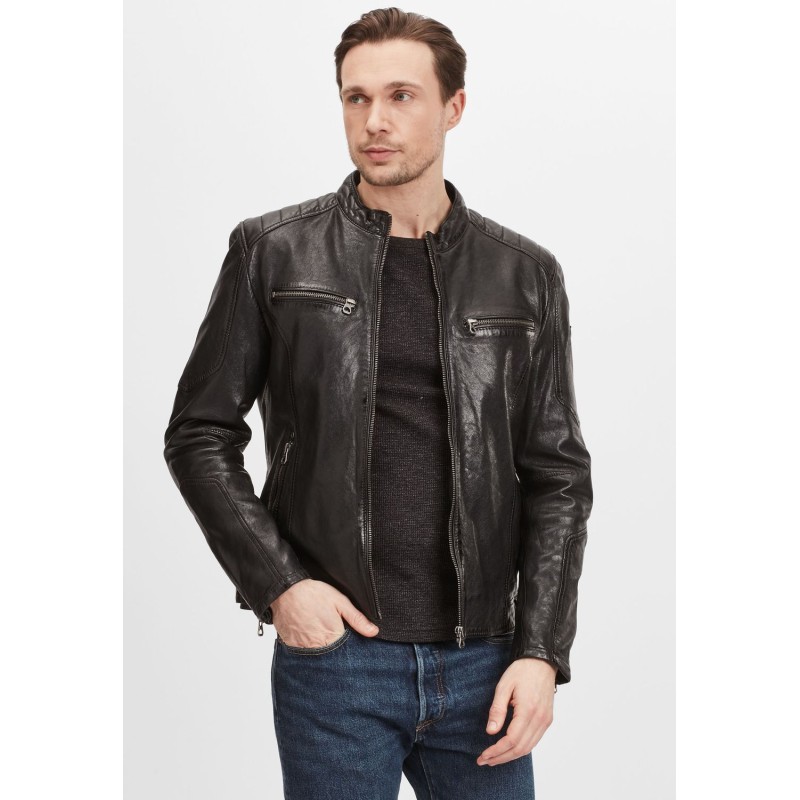 Geaca de Piele Barbati Gipsy Neagra GMDasdyn LVV – Black Friday