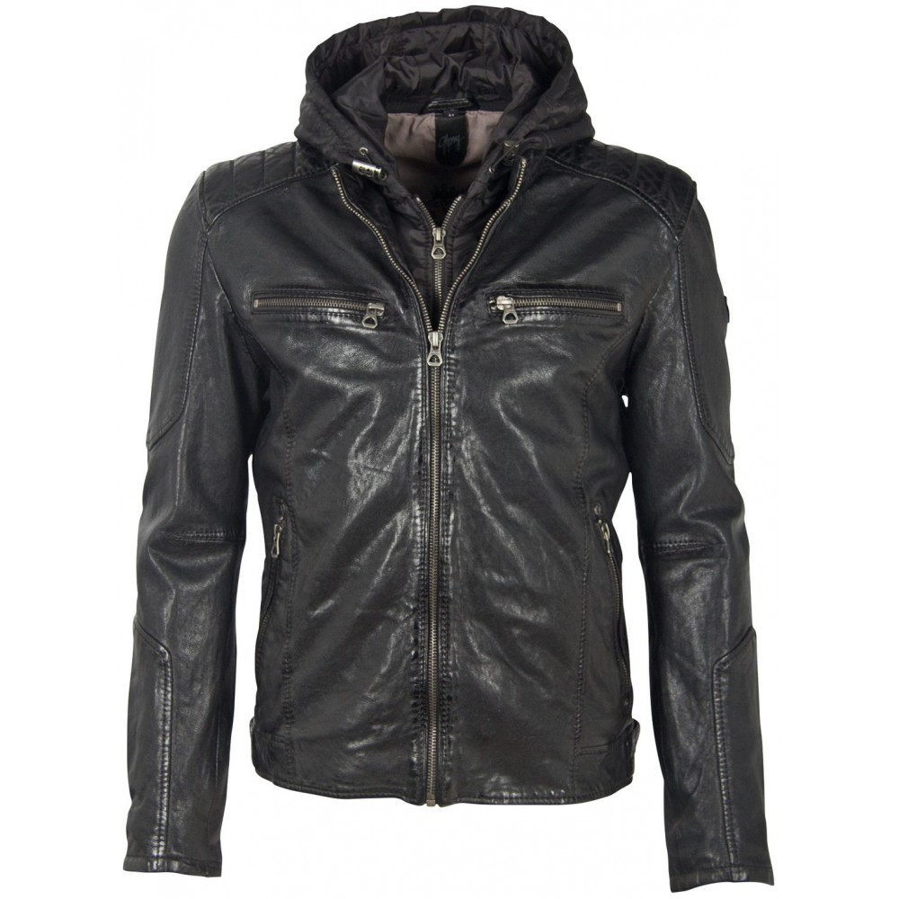 Geaca de Piele Barbati Gipsy Neagra GMDasdyn LVV Geaca de Piele Barbati Gipsy Neagra GMDasdyn LVV - readytowear