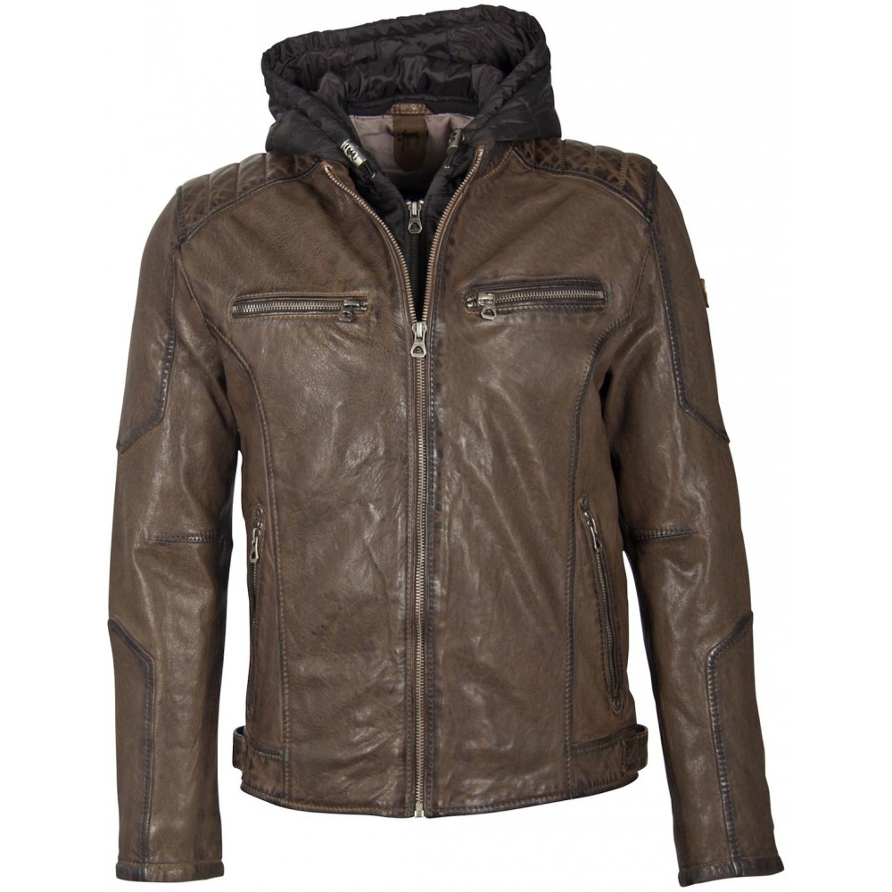Geaca de Piele Barbati Gipsy Maro Inchis GMDasdyn LVV Geaca de Piele Barbati Gipsy Maro Inchis GMDasdyn LVV - readytowear.ro