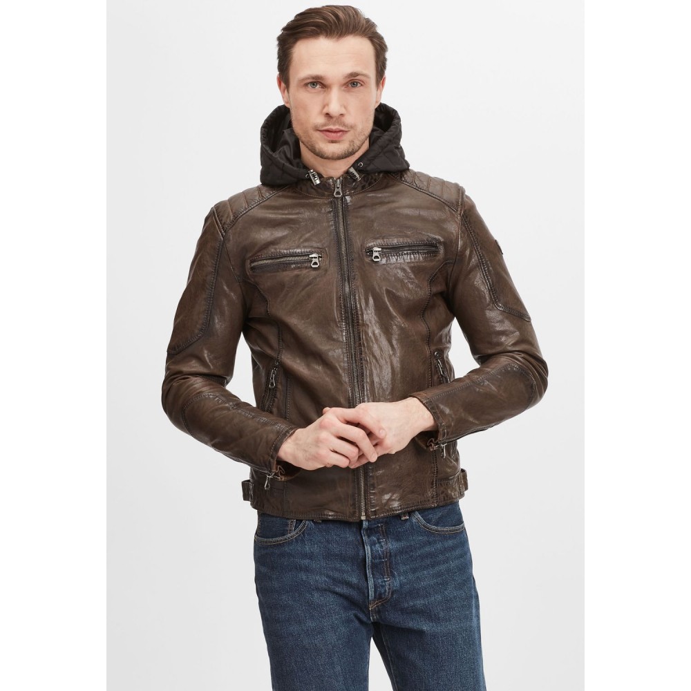 Geaca de Piele Barbati Gipsy Maro Inchis GMDasdyn LVV Geaca de Piele Barbati Gipsy Maro Inchis GMDasdyn LVV - readytowear.ro