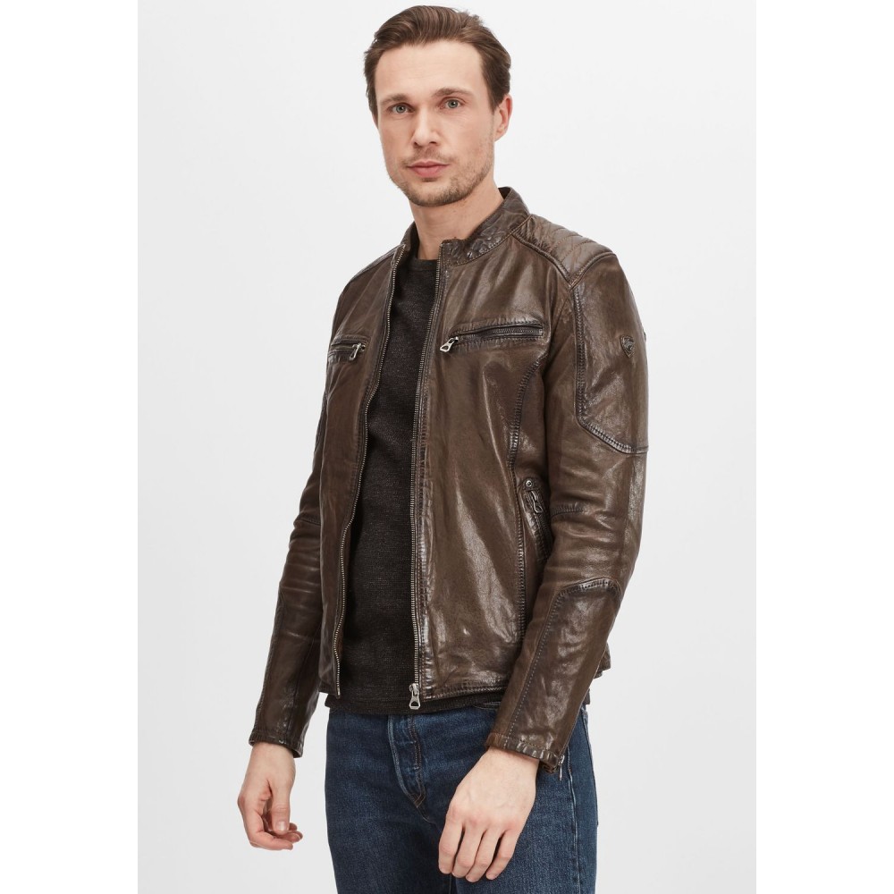 Geaca de Piele Barbati Gipsy Maro Inchis GMDasdyn LVV Geaca de Piele Barbati Gipsy Maro Inchis GMDasdyn LVV - readytowear.ro