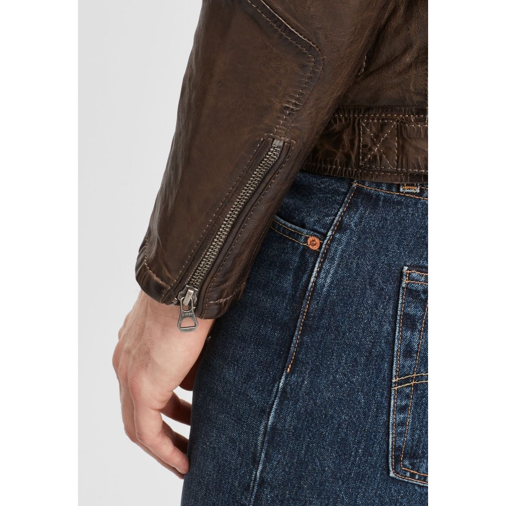 Geaca de Piele Barbati Gipsy Maro Inchis GMDasdyn LVV Geaca de Piele Barbati Gipsy Maro Inchis GMDasdyn LVV - readytowear.ro
