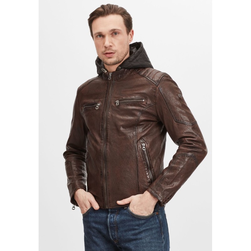 Geaca de Piele Barbati Gipsy Maro Deschis GMDasdyn LVV – IMBRACAMINTE