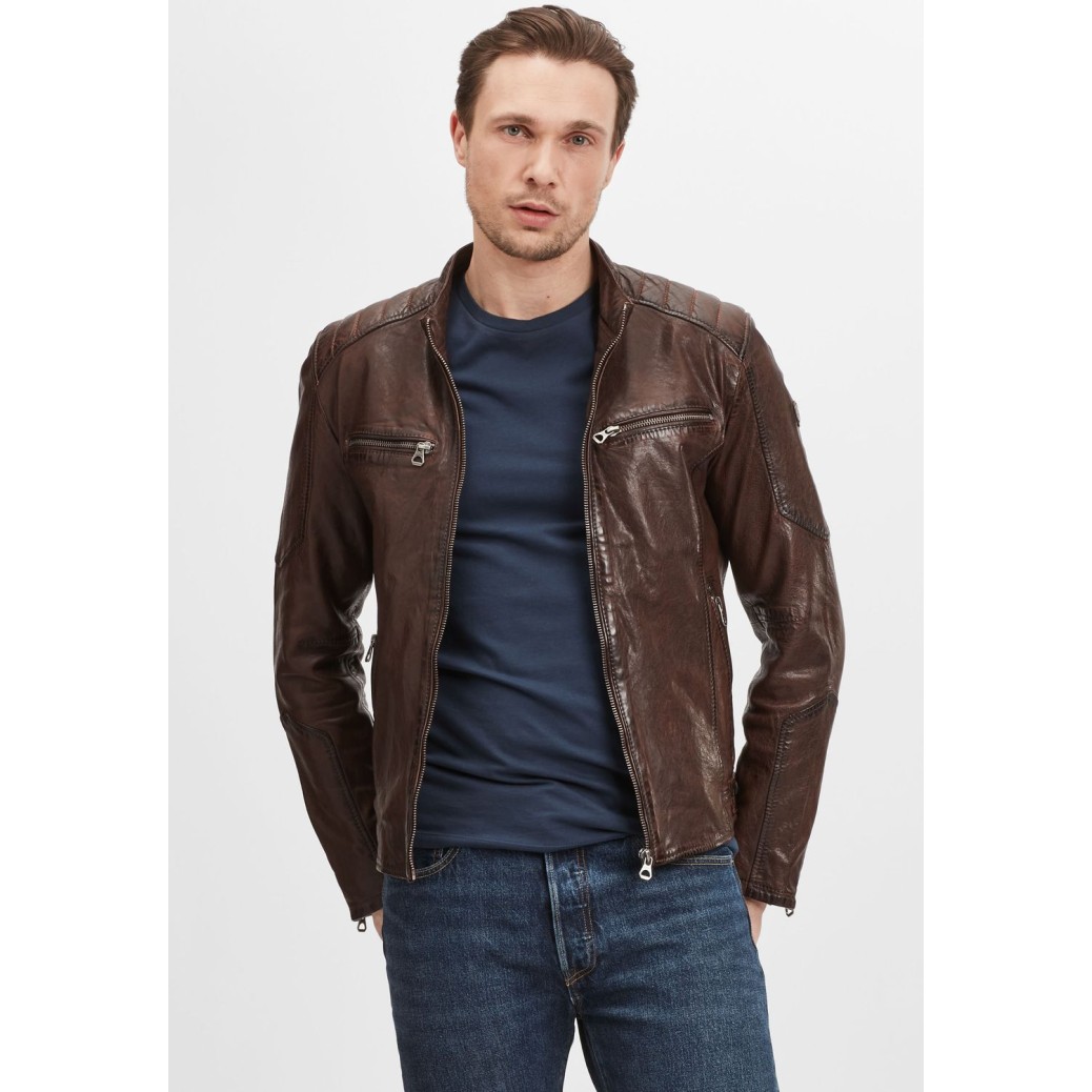 Geaca de Piele Barbati Gipsy Maro Deschis GMDasdyn LVV – IMBRACAMINTE