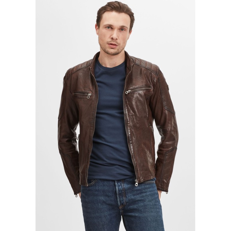 Geaca de Piele Barbati Gipsy Maro Deschis GMDasdyn LVV – IMBRACAMINTE