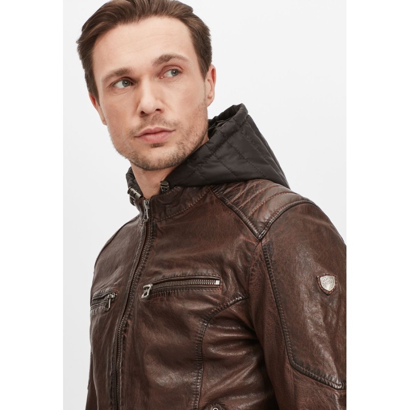 Geaca de Piele Barbati Gipsy Maro Deschis GMDasdyn LVV – IMBRACAMINTE