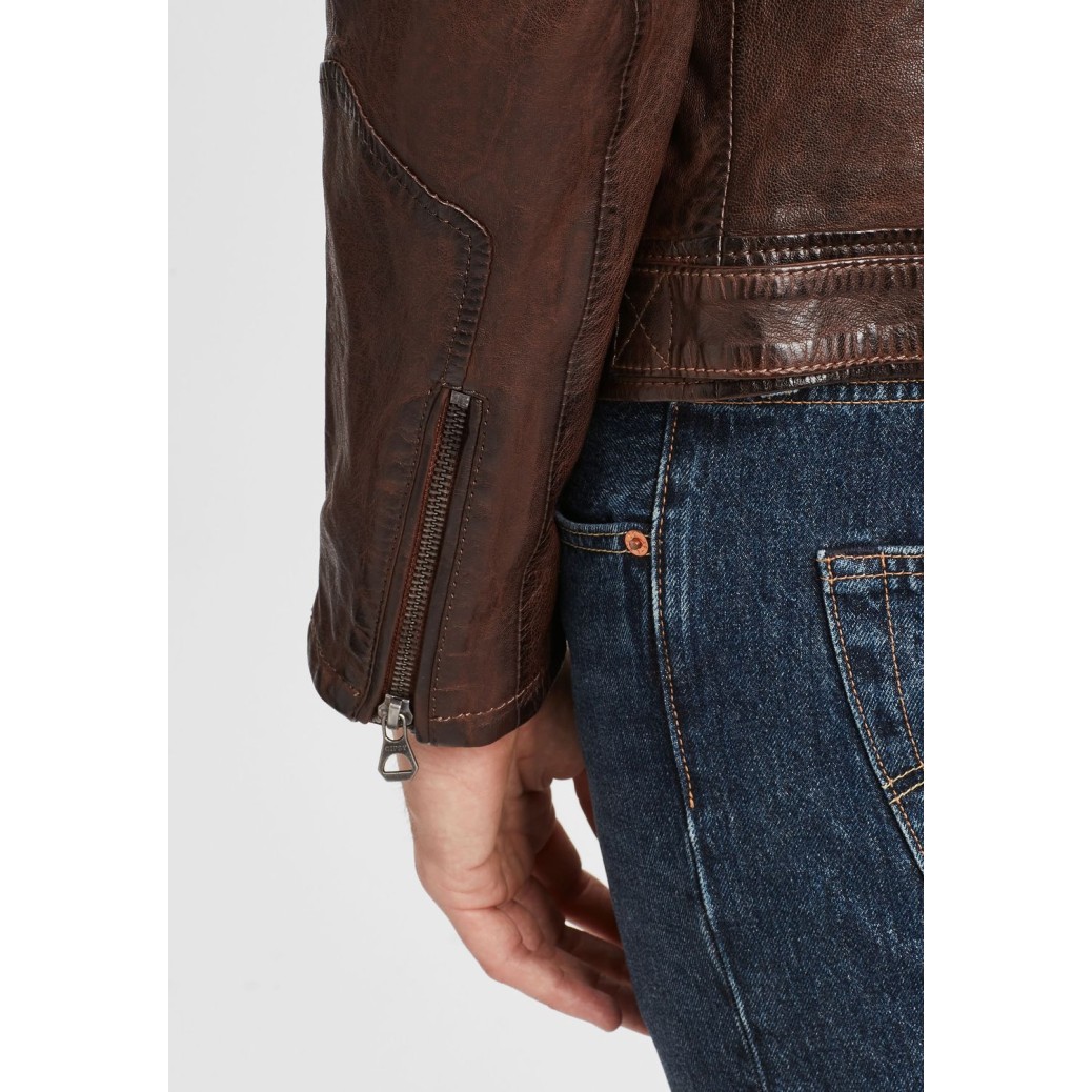 Geaca de Piele Barbati Gipsy Maro Deschis GMDasdyn LVV – IMBRACAMINTE