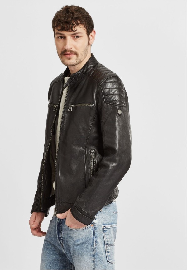 Geaca de Piele Barbati Gipsy Neagra GMDigo LAOV – IMBRACAMINTE — fotografia 4