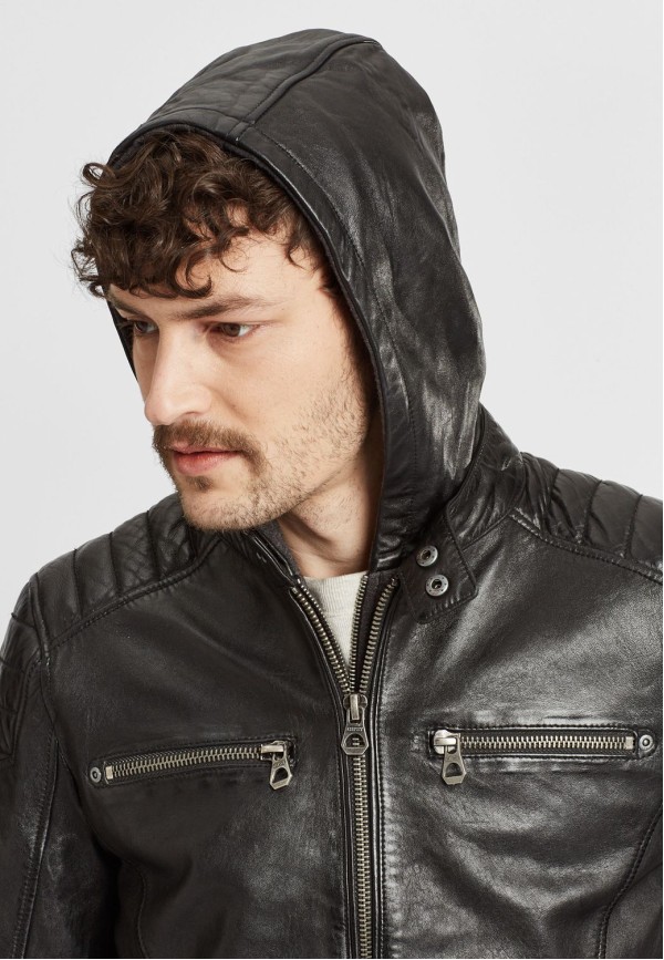 Geaca de Piele Barbati Gipsy Neagra GMDigo LAOV – IMBRACAMINTE — fotografia 5