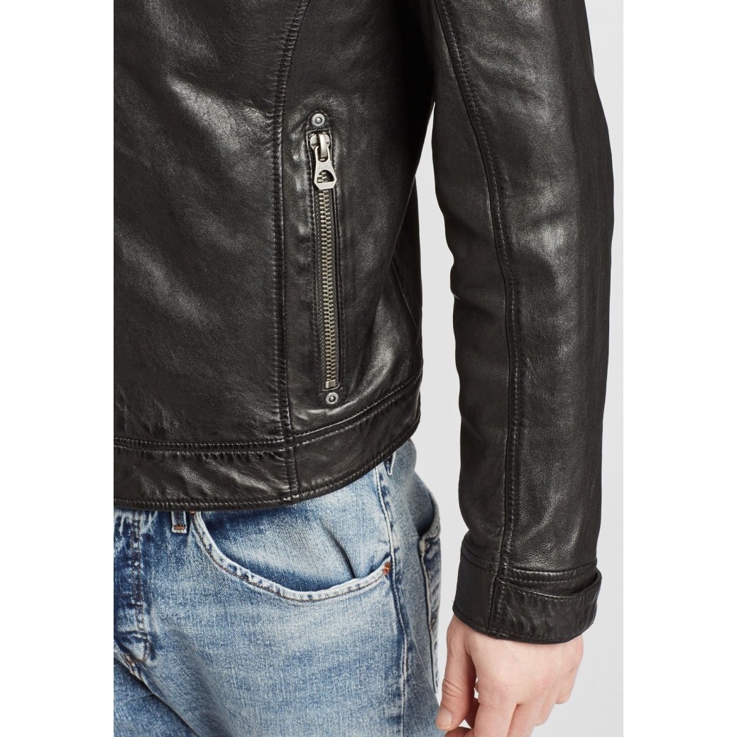 Geaca de Piele Barbati Gipsy Neagra GMDigo LAOV – IMBRACAMINTE