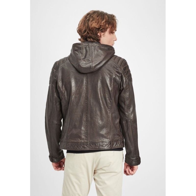 Geaca de Piele Barbati Gipsy Maro Inchis GMDigo LAOV – IMBRACAMINTE