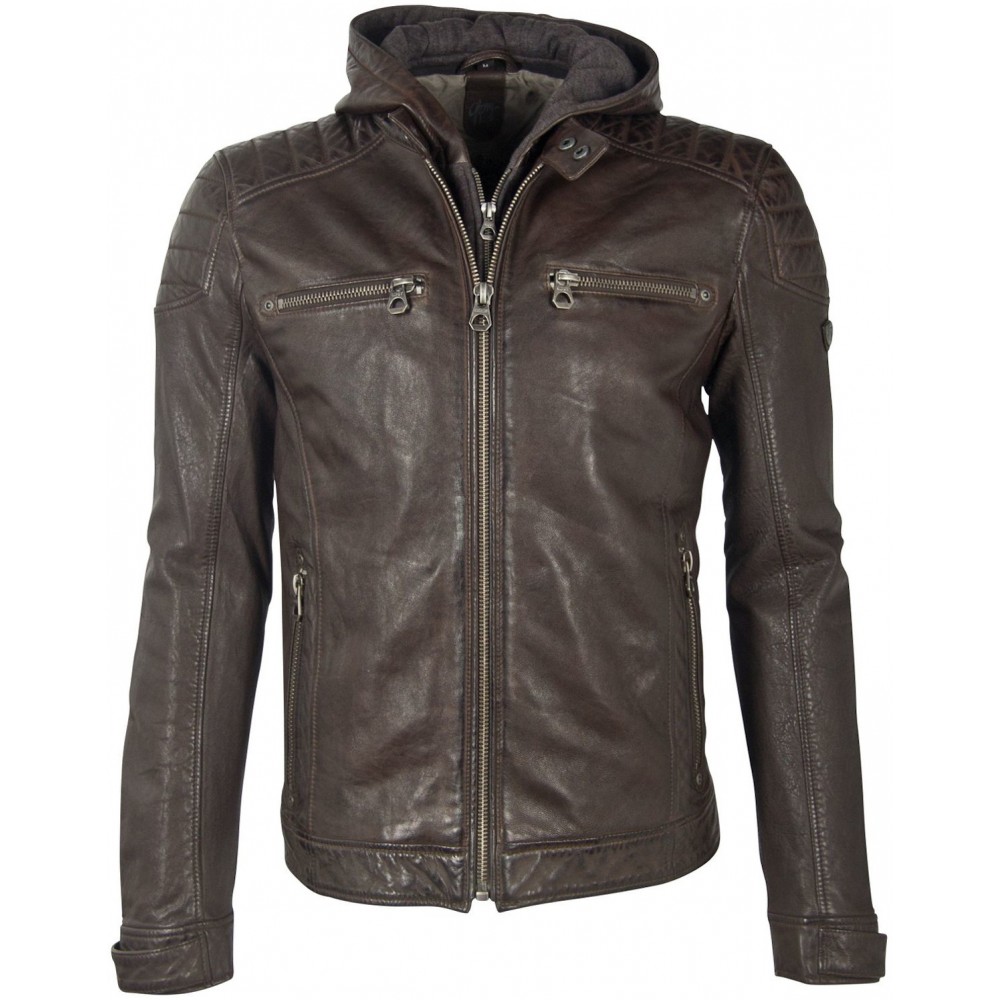 Geaca de Piele Barbati Gipsy Maro Inchis GMDigo LAOV Geaca de Piele Barbati Gipsy Maro Inchis GMDigo LAOV - readytowear