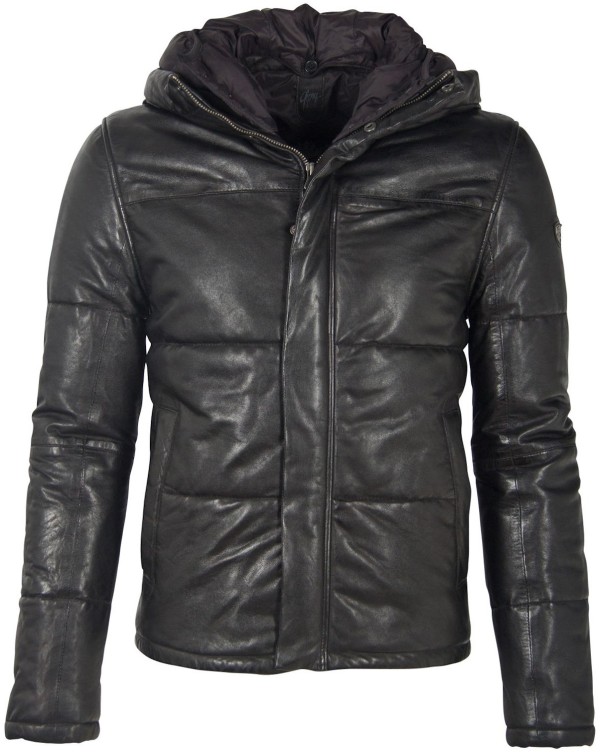Geaca de Piele Naturala Barbati Gipsy Neagra GMDrale LACEV W – IMBRACAMINTE — fotografia 1