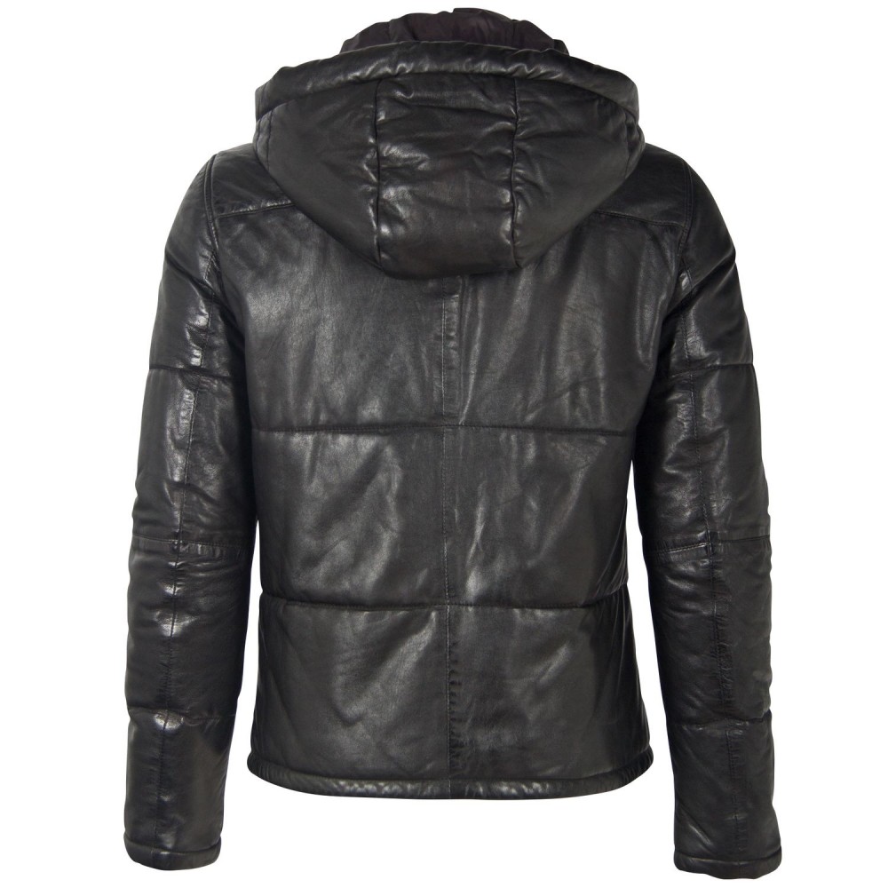 Geaca de Piele Naturala Barbati Gipsy Neagra GMDrale LACEV W Geaca de Piele Naturala Barbati Gipsy Neagra GMDrale LACEV W - readytowear.ro