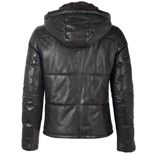 Geaca de Piele Naturala Barbati Gipsy Neagra GMDrale LACEV W – IMBRACAMINTE — fotografia 2