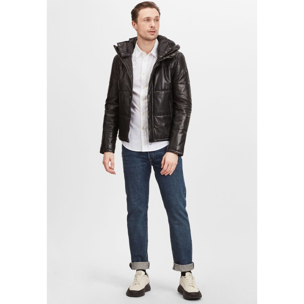 Geaca de Piele Naturala Barbati Gipsy Neagra GMDrale LACEV W Geaca de Piele Naturala Barbati Gipsy Neagra GMDrale LACEV W - readytowear.ro